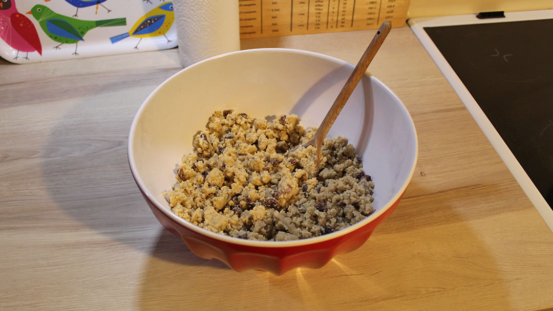 All the ingredients mixed together