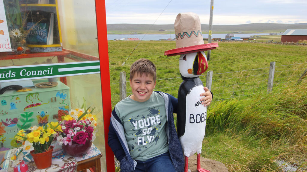 Bobby's bus shelter in Unst, Shetland