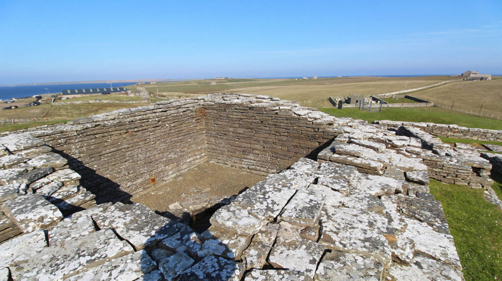 Cubbie Roo's Castle, the Bu and St Mary's Chapel on Wyre, one of the Orkney Islands
