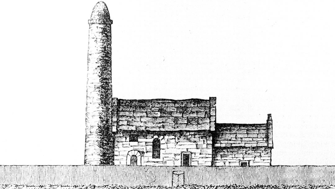 Drawing of St Magnus Church in previous years