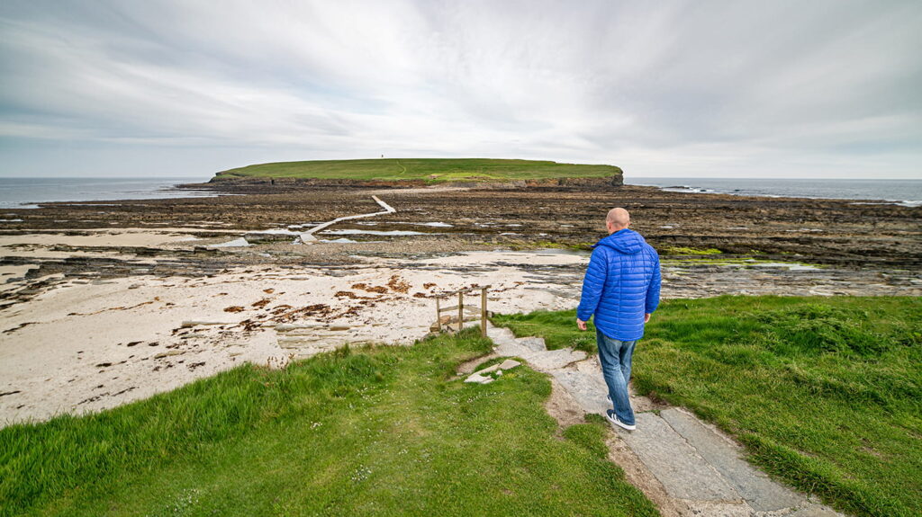Exploring the Brough of Birsay, Orkney