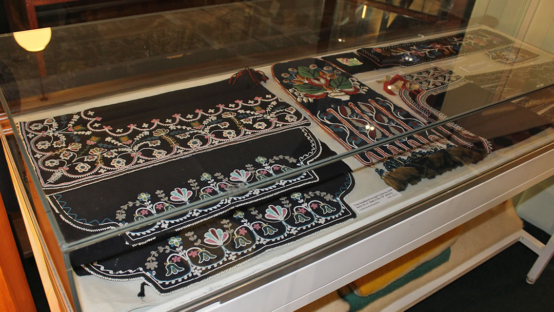 First Nation beadwork, pictured in Stromness Museum