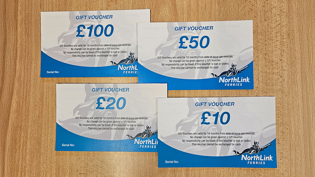 NorthLink Ferries gift vouchers