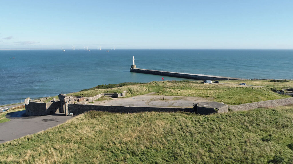Greyhope Bay on the south side of Aberdeen harbour