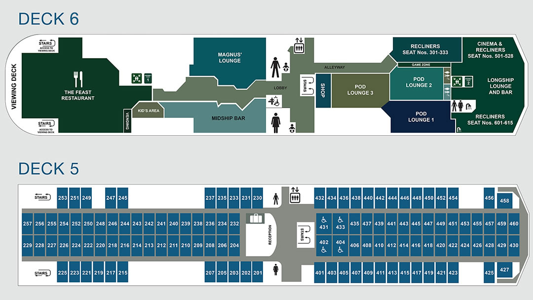 MV Hjaltland Deck Plans