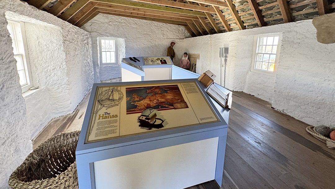 Inside the Hanseatic Booth on Whalsay