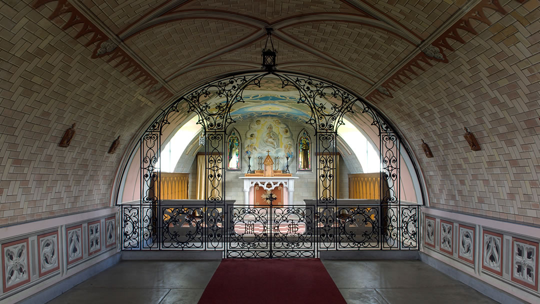 Interior of the Italian Chapel in Orkney