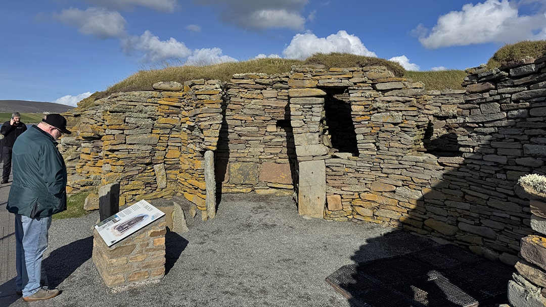 Getting up close to the ruins at Jarlshof, Shetland