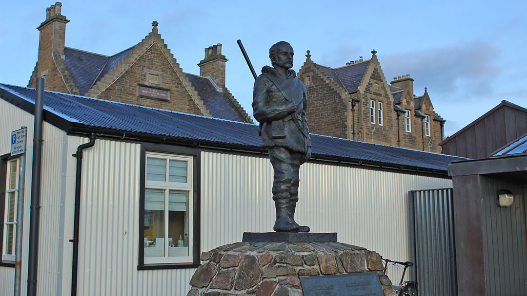 The John Rae statue in Stromness, Orkney