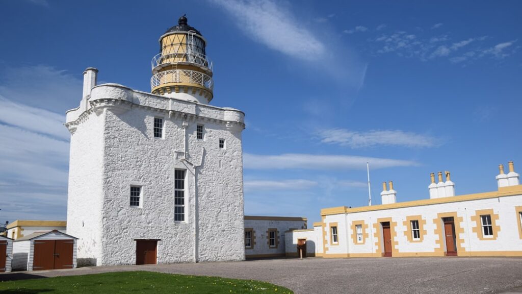 Kinnaird Head Lighthouse in Fraserburgh is built into the remains of the castle