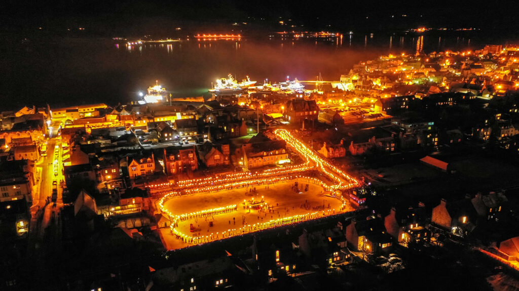 Lerwick during Up Helly Aa