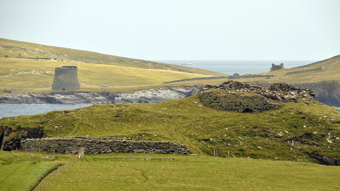 Mousa Broch as viewed from the Broch of Burland