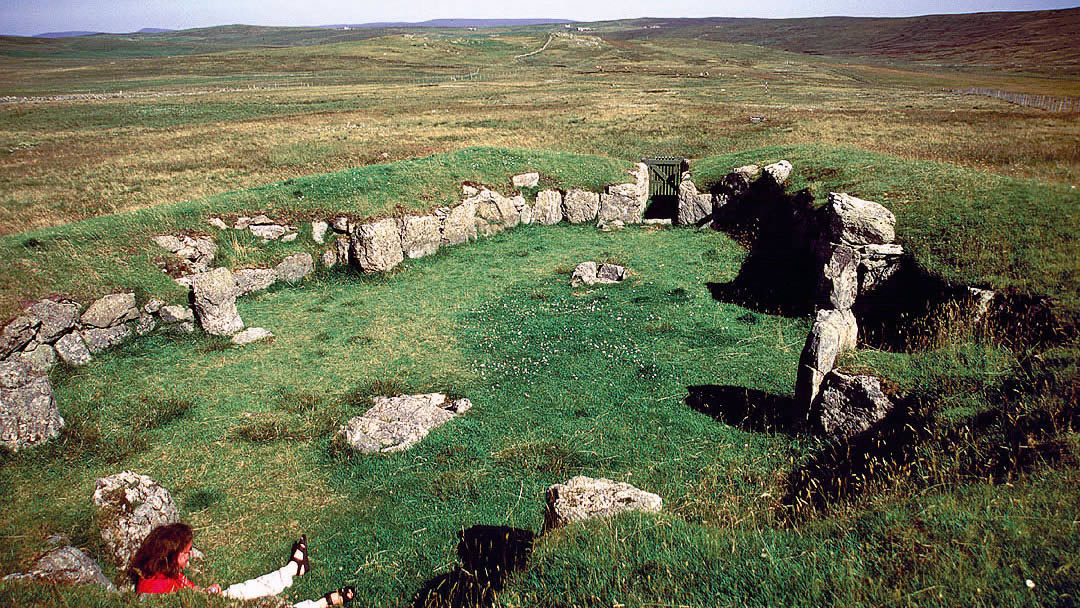 Neolithic Staneydale temple in Shetland
