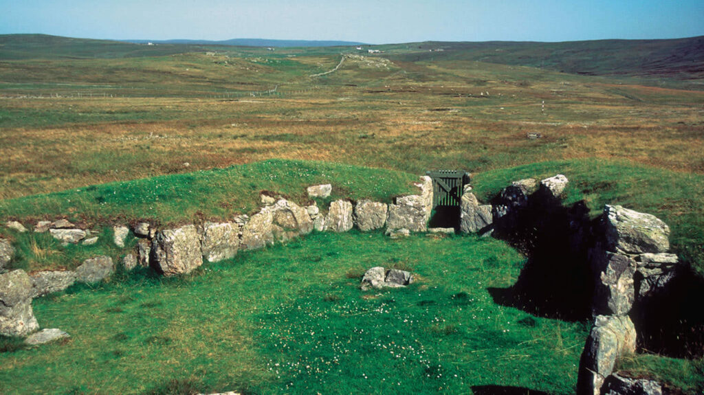 Neolithic Staneydale temple in the Shetland islands