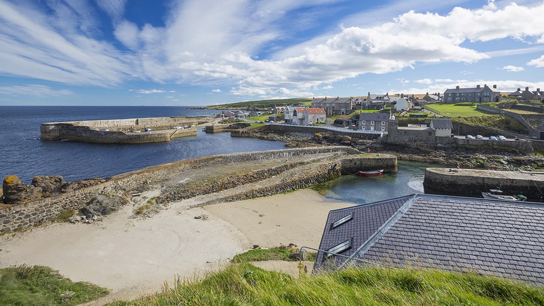 Portsoy Harbour in Aberdeenshire