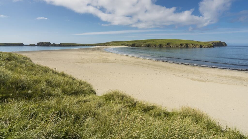 St Ninian's Isle near Bigton in Shetland