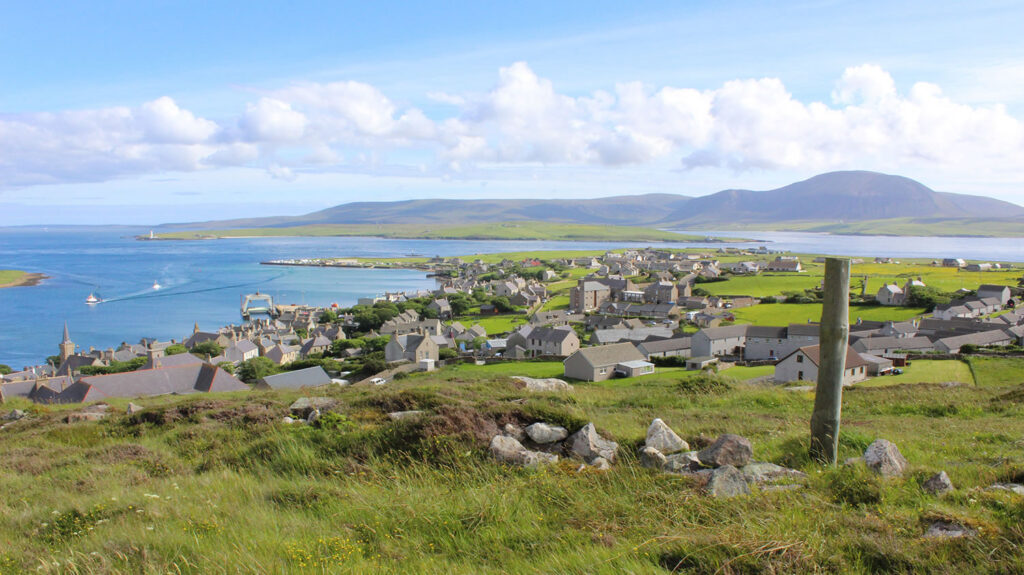 Stromness in Orkney viewed from Brinkie's Brae