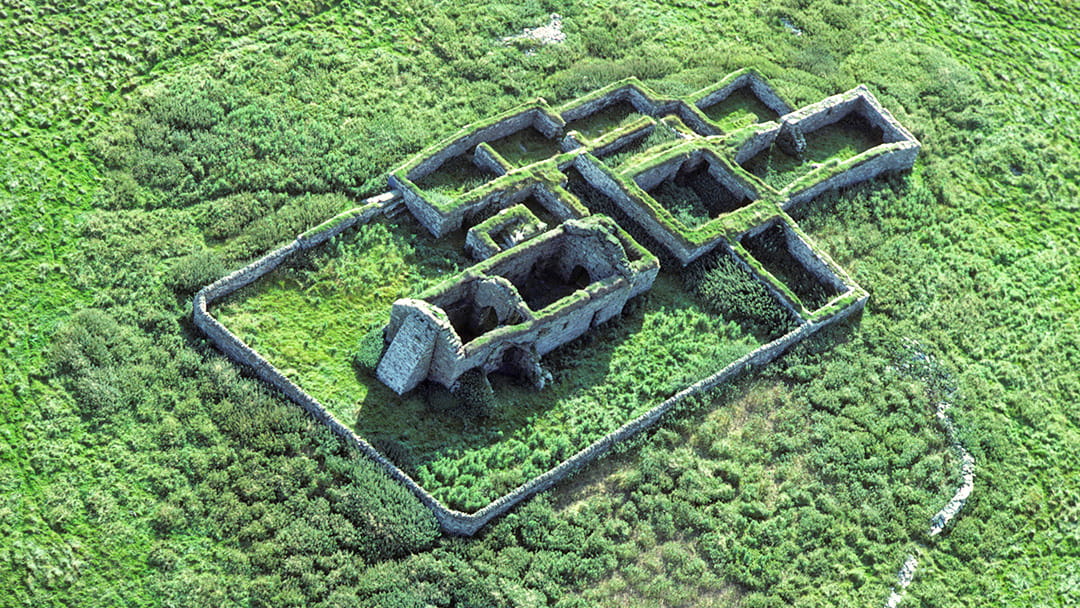 The abandoned chapel on Eynhallow, Orkney