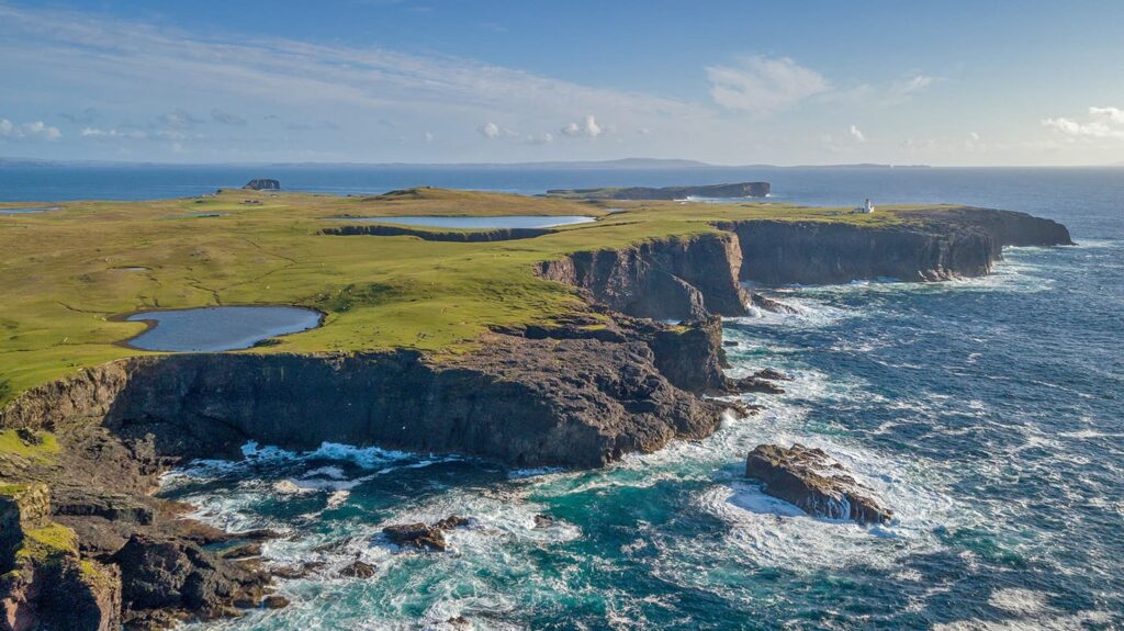 The exposed and rugged peninsula of Eshaness in Northmavine, Shetland
