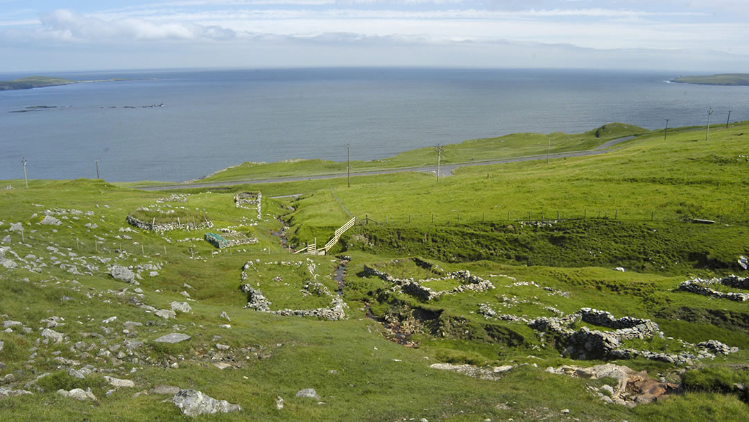 The hillside at Catspund in Shetland