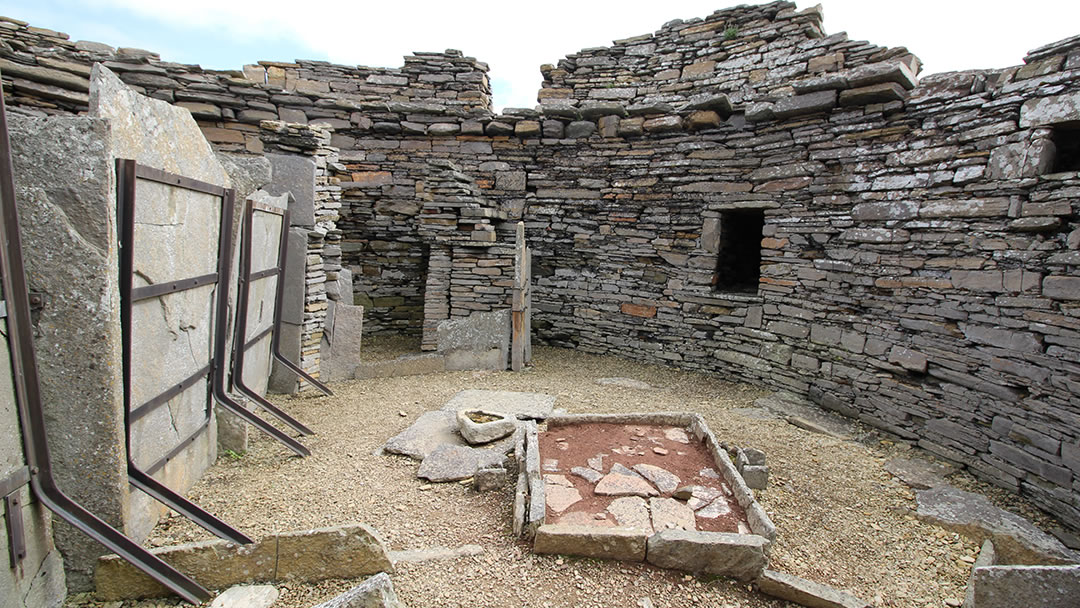The interior of Midhowe Broch