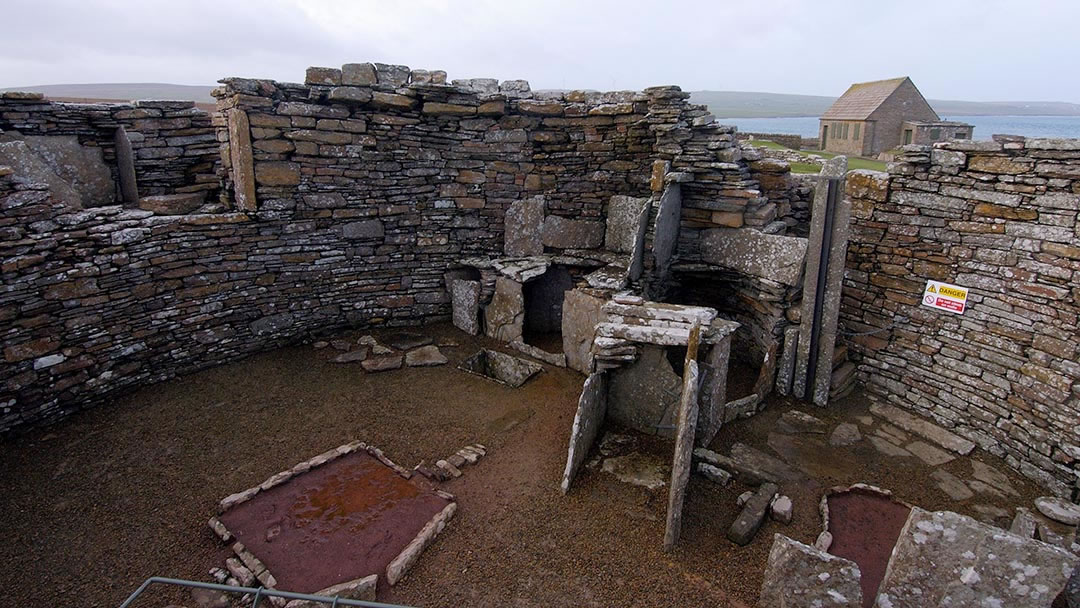 The interior of the Broch of Gurness, Orkney