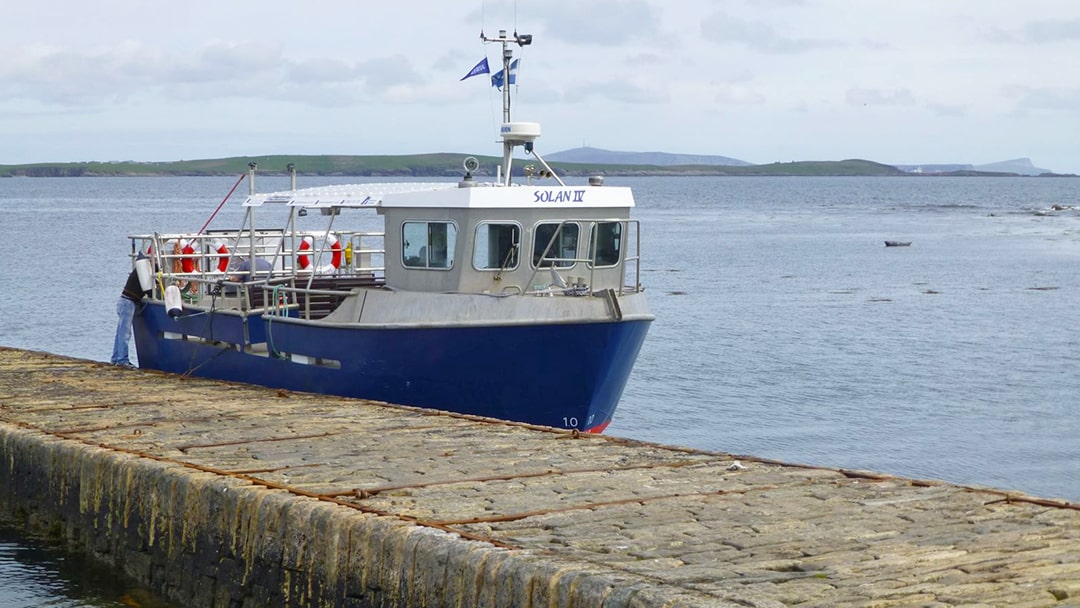 The Mousa Ferry at Sandsayre Pier, Sandwick