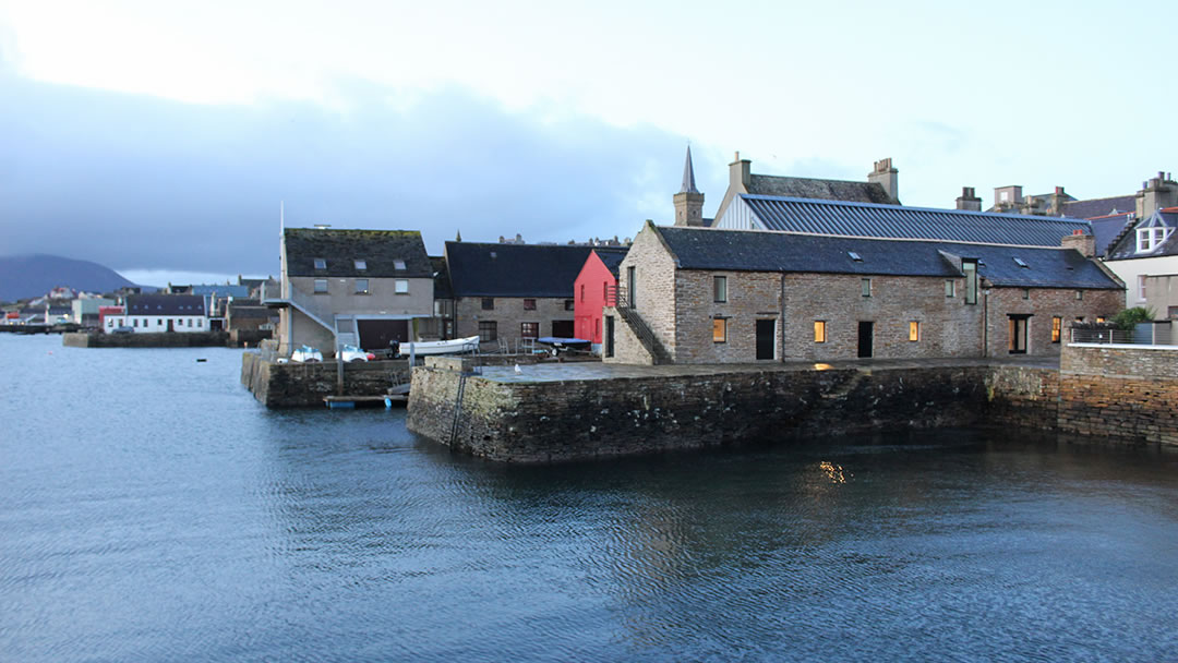 The Pier Arts Centre in Stromness, a former Hudson’s Bay Agency building