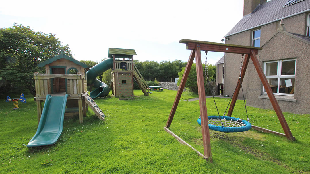 The playpark at the Rousay Primary School