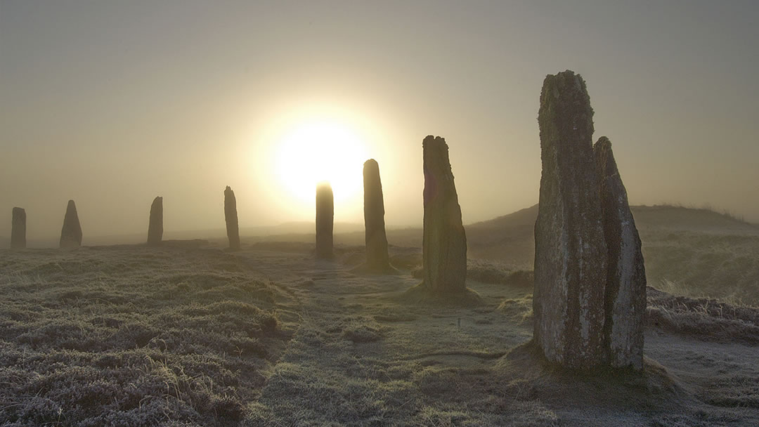 The Ring of Brodgar at dusk