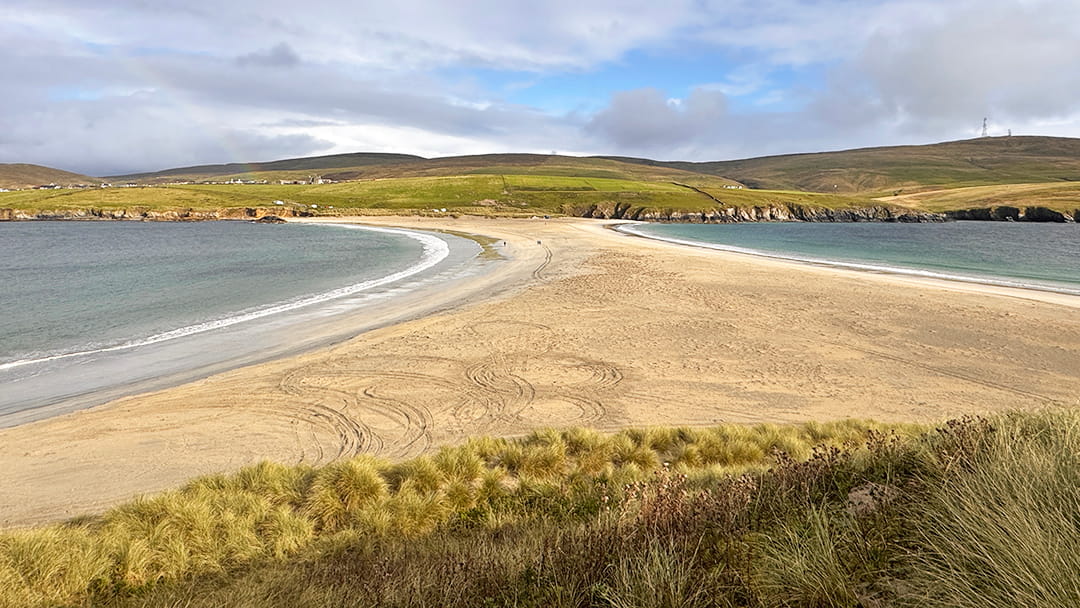The striking St Ninian's Beach