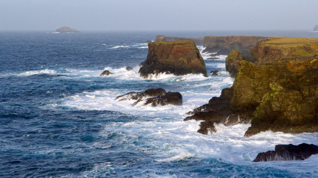 The cliffs at Eshaness in the Shetland islands