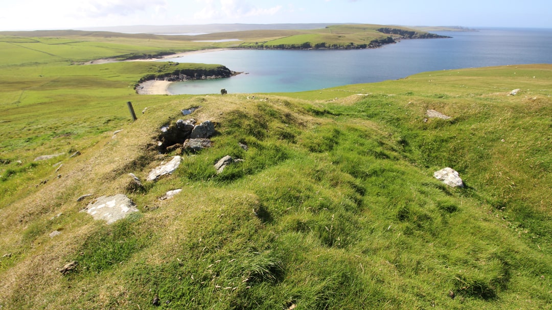 View from the broch at Underhoull in Unst