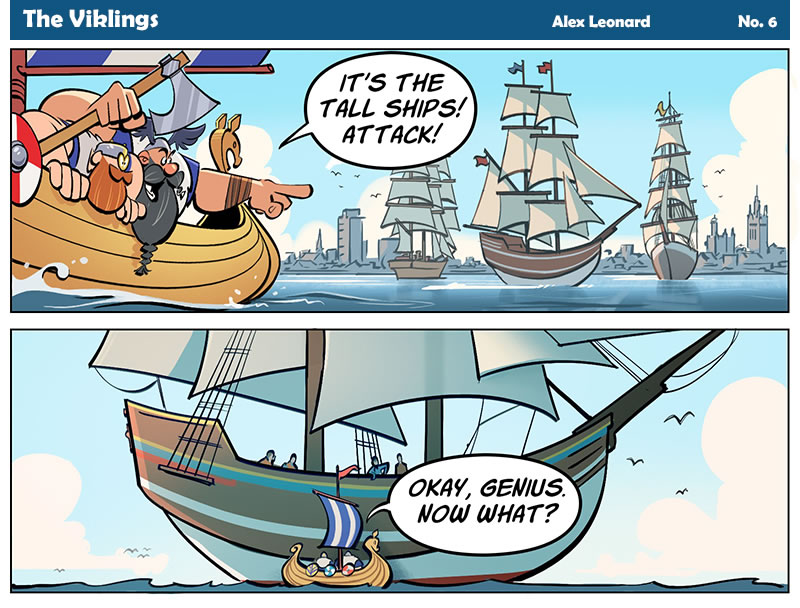 Vikling cartoon strip number 6