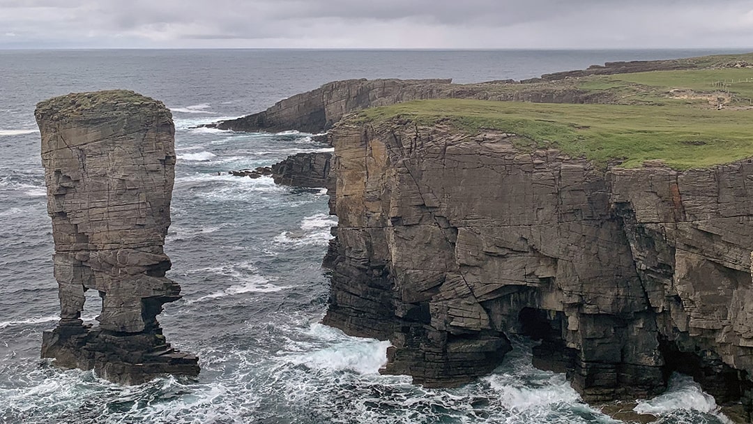 Yesnaby Castle and surrounding cliffs