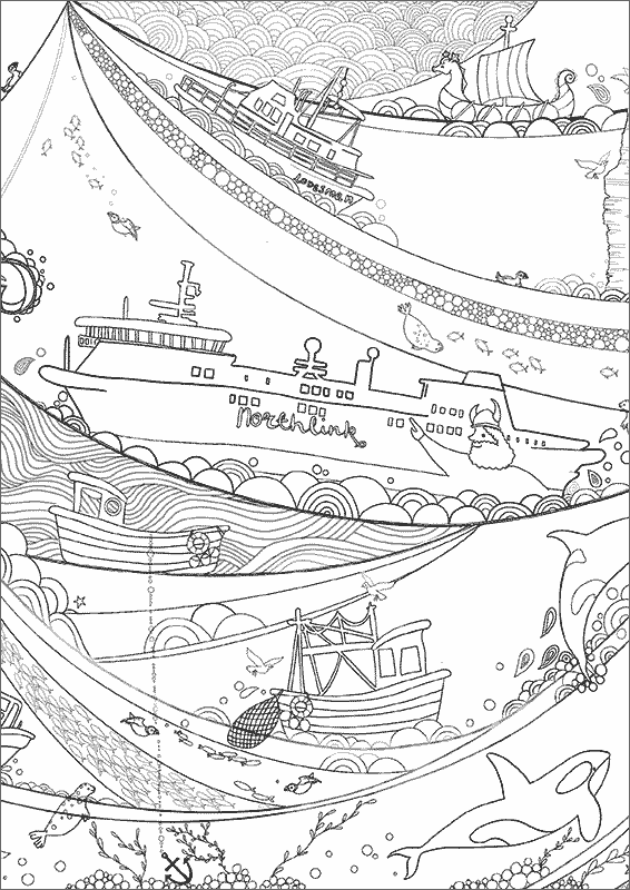 Wild Seas Colouring Sheet